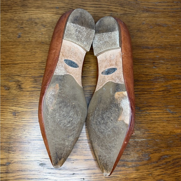 Sarah Flint Size 38.5 (US 8.5) • Natalie Flats Brown Leather Saddle Vacchetta. - Picture 5 of 6
